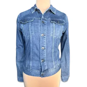 AG Adriano Goldschmied Denim Jacket Blue Fitted Stretch Size Large‎ Elevated thumbnail 11