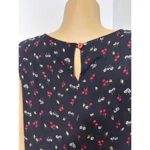 Studio Ease Black Floral Sleeveless Maxi Dress 14 Cottagecore Vintage 90s y2k thumbnail 7