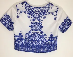 Zaful Porcelain Short Sleeve Crop Top NWT! thumbnail 7