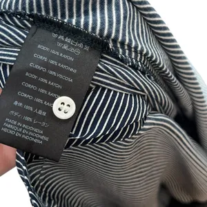 Faithfull the Brand Vinci Tie-Front Dress Cut Out Striped‎ Navy Blue Size US 6 thumbnail 14