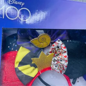 Nwt Disney villains 4 Mickey Mouse ears queen of hearts , maleficent , Ursula thumbnail 6