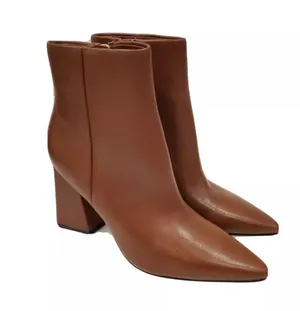 Marc Fisher Kulika Leather Pointed Toe Boots, Med Natural, Size 10 New w/o Box thumbnail 3
