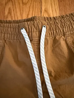 Vuori vintage rip stop short Elastic Waist Utility Brown size large organic thumbnail 4