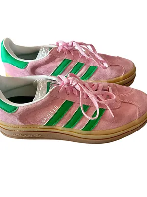 Adidas Originals Gazelle Bold True Pink Green Platform Women’s Size 8.5 Ex Cond thumbnail 2