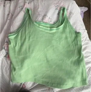 Wild Fable Tank Top Crop Ribbed Green thumbnail 3