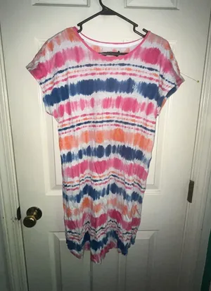 Lauren Ralph Lauren Tie-Dye T-Shirt Dress Size M thumbnail 1