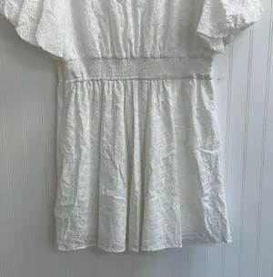 ALTAR’D STATE Briana Eyelet Puff Sleeve Sweetheart Mini Dress in White Size XL thumbnail 11