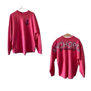 Spirit jersey - Anchored in the South Oversized Cotton Coastal Style Size M pink thumbnail 2