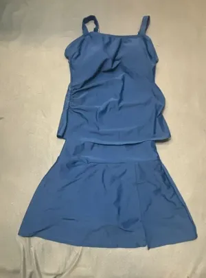 Blue Tankini Swimsuit Set Size M thumbnail 3