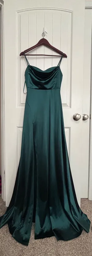 Windsor Ball Gown Prom Dress Satin Emerald Green thumbnail 2