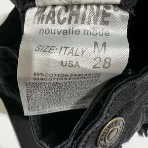 Machine Nouvelle Mode Black Denim Shorts Frayed Hems Size 28 USA Medium thumbnail 6