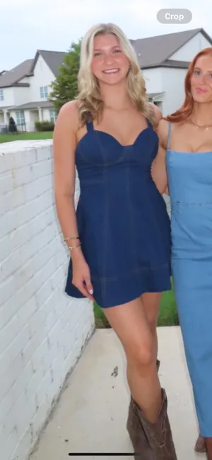 Lulus denim dress thumbnail 2