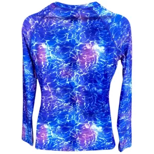 Davena rashguard purple blue swim top size Small S built-in bra nwt thumbnail 5