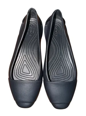 Crocs Lina Flats Womens 7 Black Pointed Toe Slip On Comfort Work Shoes 203404 thumbnail 1