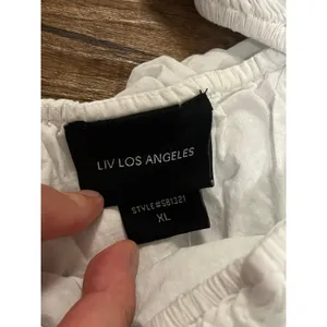 Love Shack Fancy LIV LA Eyelet lace ruffle top thumbnail 3