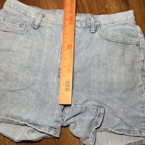90s Riders‎ by Lee High Waisted Light Wash Denim Shorts Womens 14 100% Cotton thumbnail 6