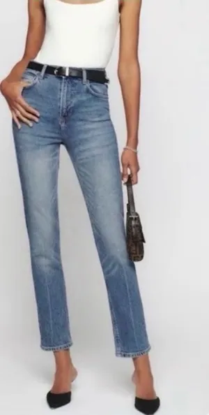 Reformation Liza Ultra High Rise Slim Straight Jeans in Malta- Size 25 thumbnail 1