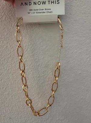 And Now This 18K Gold Plated Cable Chain Necklace 16+2 extender thumbnail 4