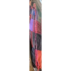 Rising International Nepal Patchwork Overalls Jumpsuit Boho Hippie XL‎ Colorful thumbnail 8