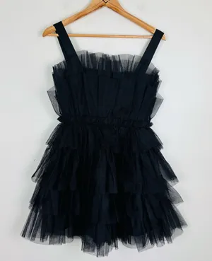 Storia black tulle ballet inspired mini dress. NWT. Size S thumbnail 1