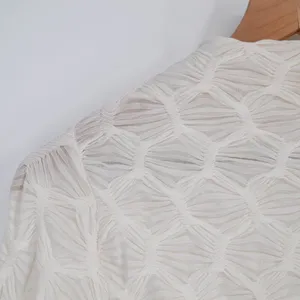Anthropologie Maeve Talia Long Sleeve Mock Neck Textured Top in Ivory Women's S thumbnail 5