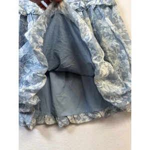 And Now This Blue Floral Bubble Hem Mini Dress Ruffle Smocked Back Plus Size 1X thumbnail 6