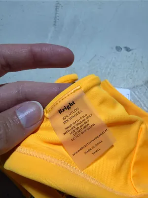 Bright swimwear NWT Women's Yellow Bikini Set Small thumbnail 9
