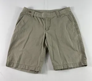 North Face Shorts Womens 10 Khaki Beige Outdoor Hiking Cotton Casual Pockets thumbnail 1