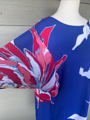 Gibson Latimer Vibrant Floral Flutter Sleeve Blouse thumbnail 3