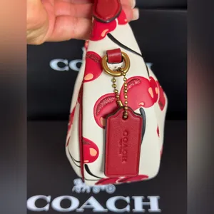 Coach Cherry Print Shoulder Bag in White and Red. #2 thumbnail 5