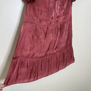 Women's Red Dress Holiday Christmas Shimmer Sparkle Tiered Short Flutter Sleeve‎ thumbnail 9