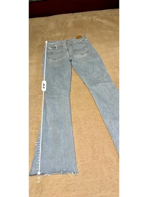 American Eagle Next Level Stretch Light Wash Distressed Flare Jeans thumbnail 4