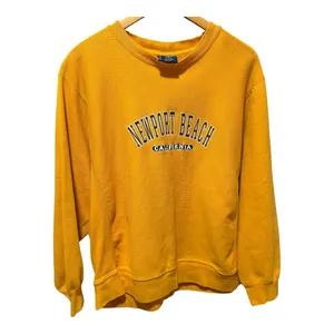 MV Sport Newport Beach‎ California Yellow Crewneck Sweatshirt Women's L thumbnail 4