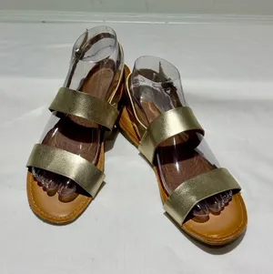 Old Navy Metallic Gold Flat Sandals  Size 7 thumbnail 1