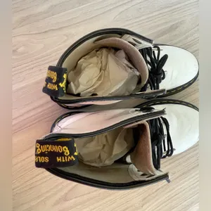 Dr. Martens White and Black Lace-Up Boots thumbnail 10