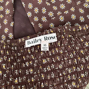 These Three Boutique Elegant Brown Polka Dot Halter Top thumbnail 5