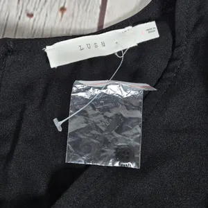 Lush Black Women's V-Neck Top with Lace Sleeves L NWOT‎ thumbnail 3