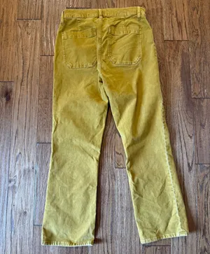 J.Crew Billie crop Demi boot mustard corduroy pant size 28 thumbnail 7