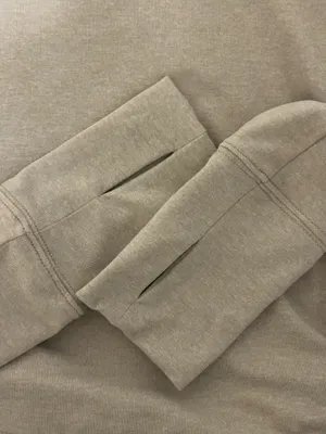 Aerie OFFLINE Ruched Cropped Long Sleeve with Thumbholes thumbnail 6