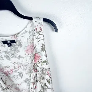 FRYE Floral Sleeveless Front Button Pleated Bodice Lined Maxi Dress Size Medium thumbnail 5