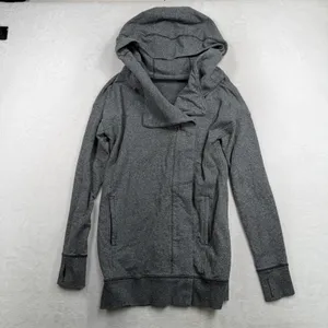 Lululemon 4 Wrap Up Jacket Heathered Gray Hoodie Wrapper French Terry Relaxed thumbnail 3