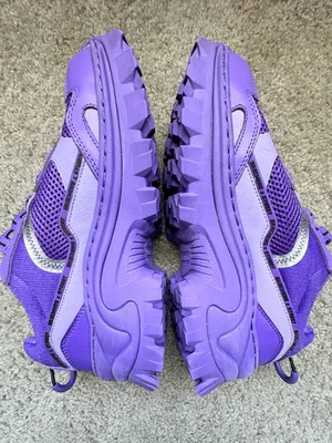 SKECHERS Women’s Purple Memory Foam Leather Low Top Lace-Up Athletic Sneakers thumbnail 5
