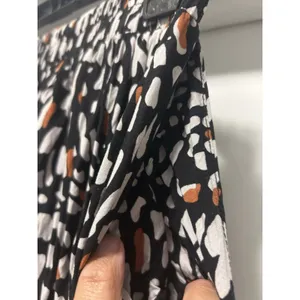 Leopard Print Flat Front Wide Leg Pants Size 12 Modest Teacher Fun Animal Print thumbnail 3