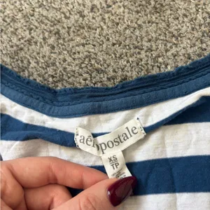 Y2K Aeropostale Striped Babydoll Top thumbnail 2
