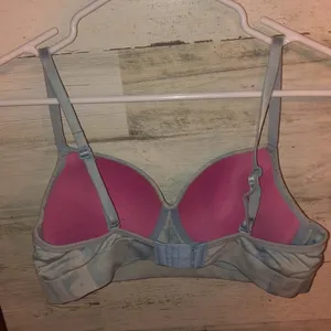 Victoria’s Secret PINK tie dye bra blue and white comfy bra size large thumbnail 5