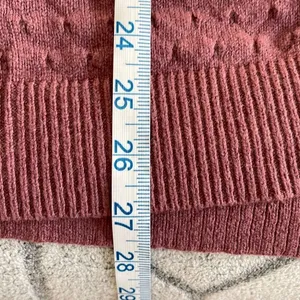 LOFT‎ Womens Cardigan Sweater Open Front Pocket Ribbed Knit Rose Pink Size XS thumbnail 7