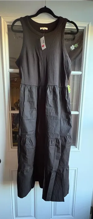 Maurices black sleeveless tiered maxi dress thumbnail 1