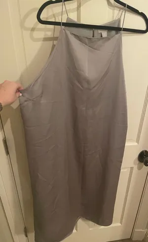 H&M Satin Spaghetti Strap Halter Dress thumbnail 1