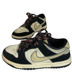 Nike Dunk Low Black Sail Suede Leather Sneakers Women’s 5 Youth 3.5 thumbnail 2