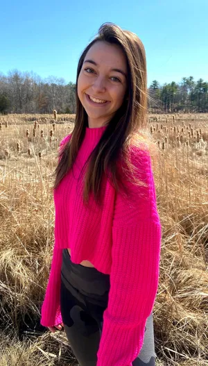 Hot Pink Cropped Sweater thumbnail 1